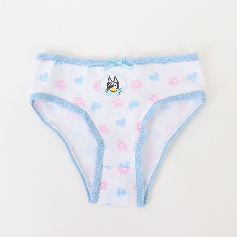 Tripack Calz&oacute;n Ni&ntilde;a Blanco Full Print Flores Bluey image number 3.0