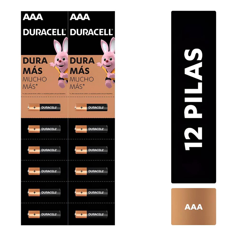 Pack 12 Pilas Duracell Aaa Alcalina De Larga Duraci&oacute;n image number 6.0