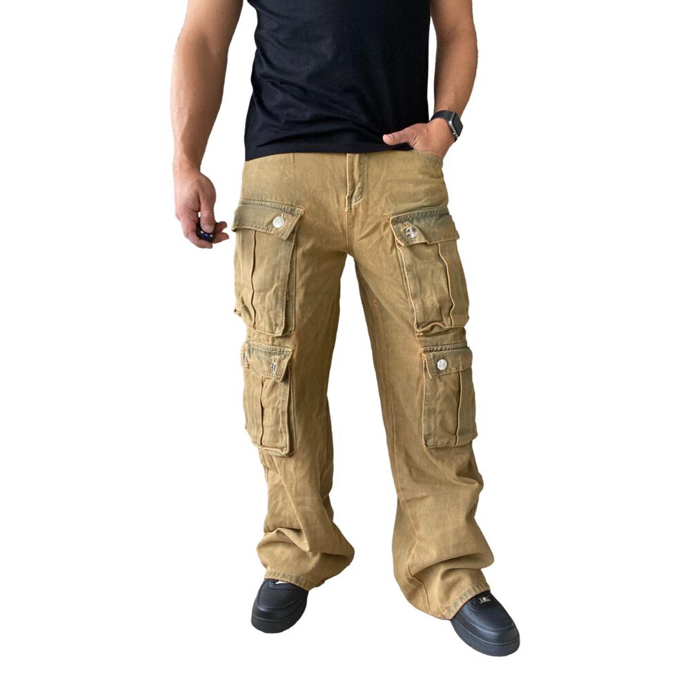 Jeans Diábolo Cargo Ancho Wide Leg Hombre image number 13.0