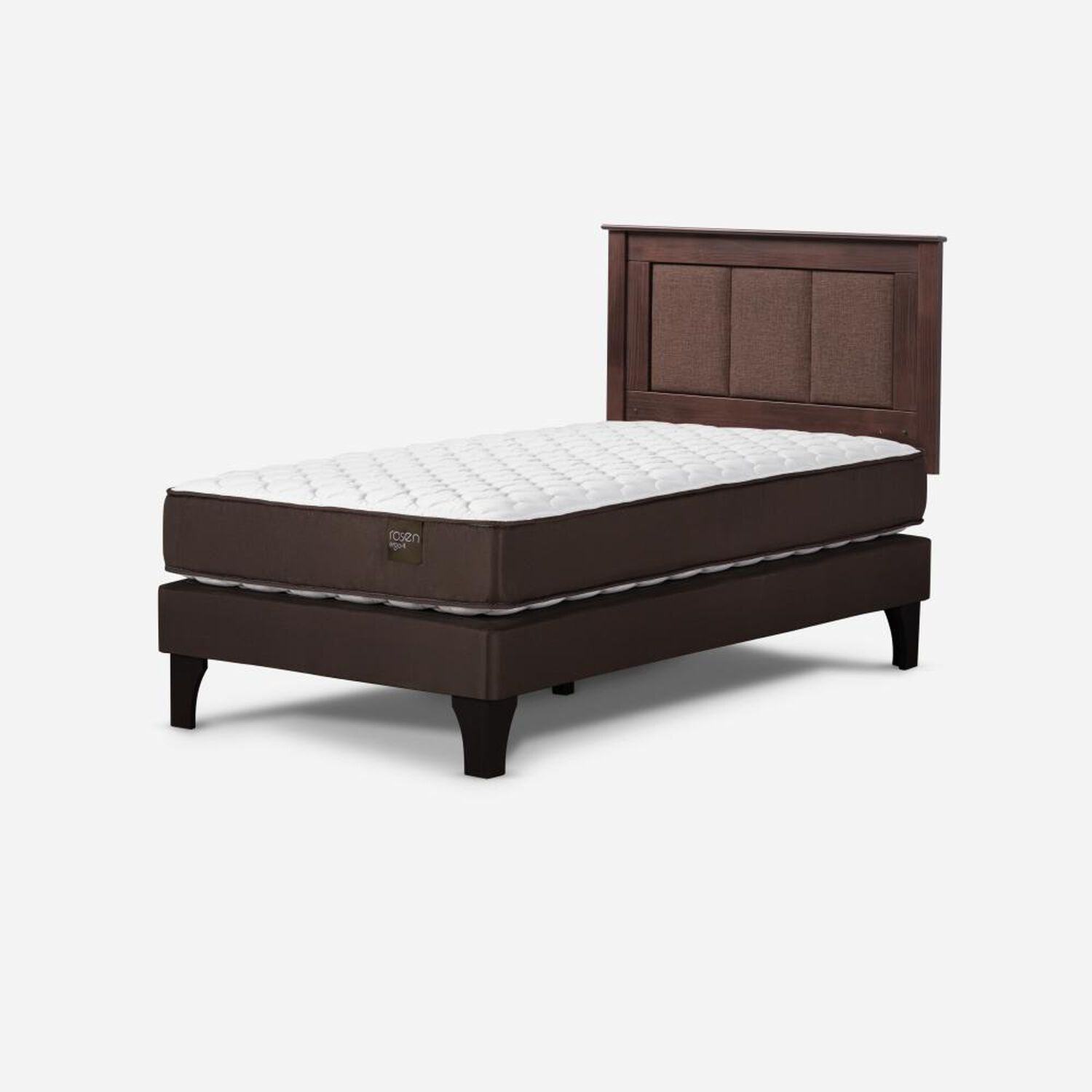 Cama Europea Rosen Ergo T / 1 Plaza / Base Normal + Respaldo Rachel image number 1.0