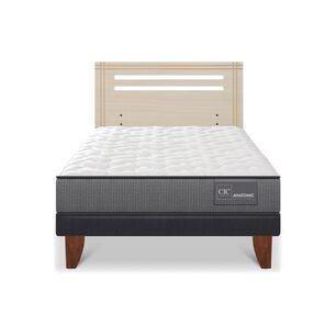 Cama Europea Cic Anatomic / 1.5 Plazas / Base Normal + Respaldo