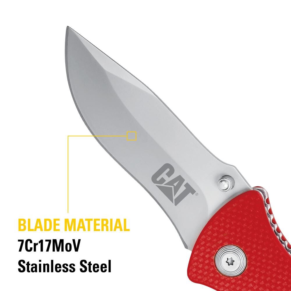 Cuchillo Navaja Plegable Cat 980125 Punta Curva image number 3.0