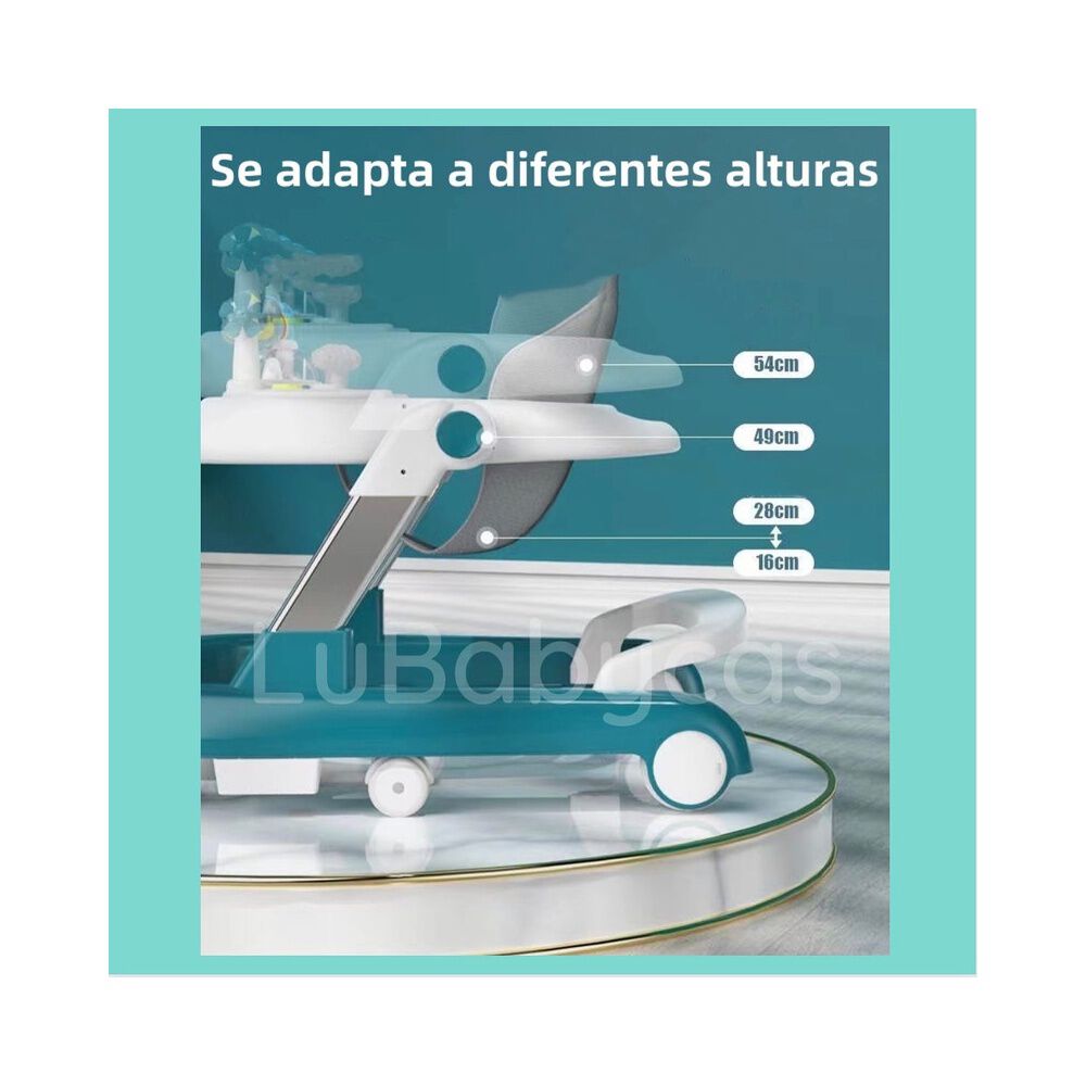 Andador Caminador Multifuncional 4 En 1 Lubabycas Burdeos image number 6.0