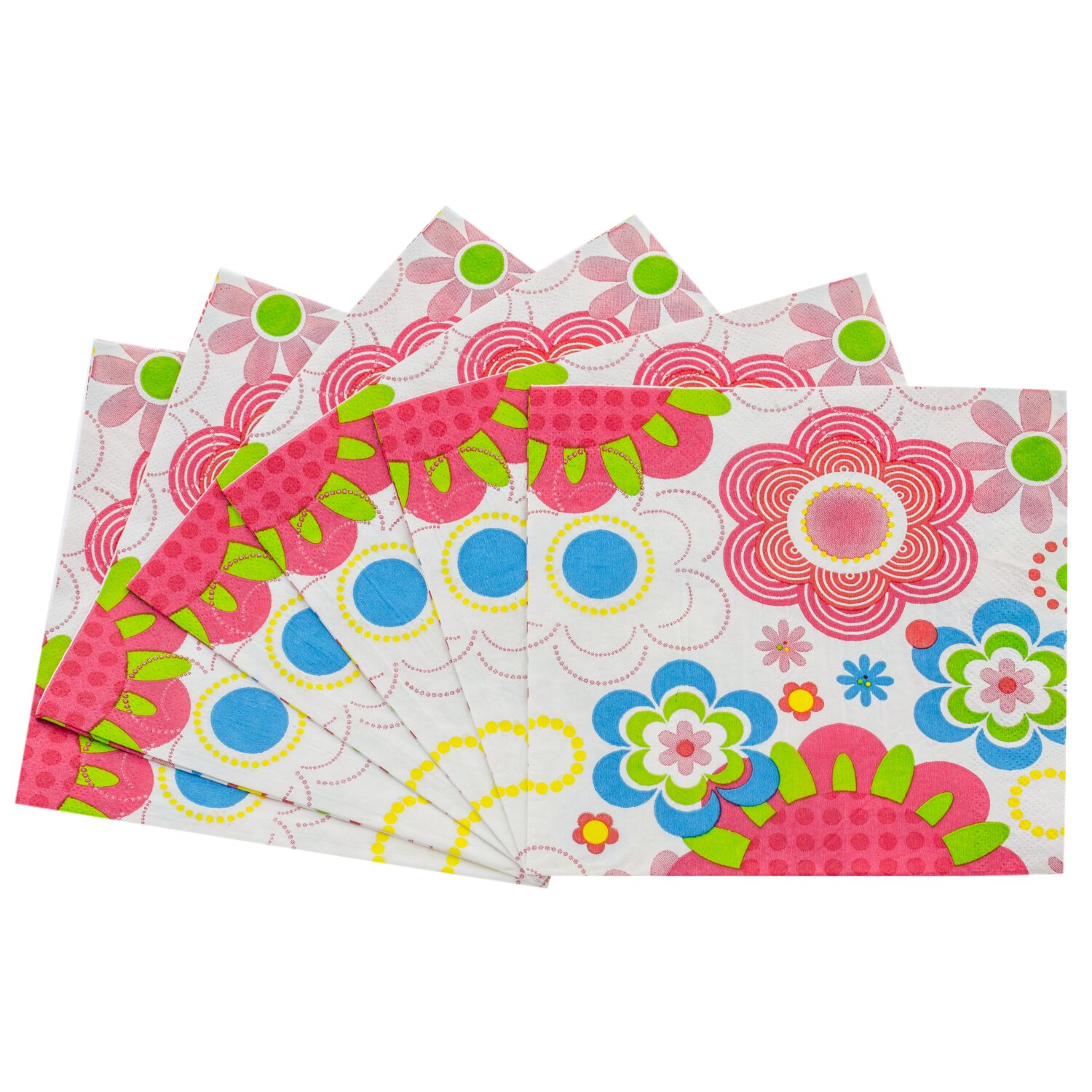 Pack 4 Paquetes De Servilleta Dise&ntilde;o Flores Primavera image number 1.0