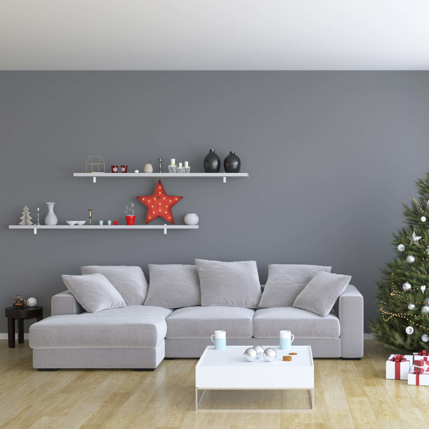 Repisa Flotante 60x25cm Mdp + 2 Soportes Blanco - Kpb60x25x1,5uv Brasforma image number 0.0