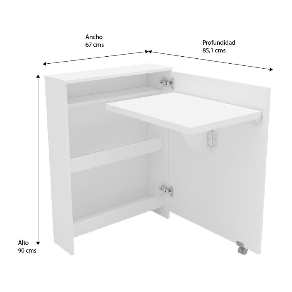 Escritorio Home Mobili Cansas + Librero Innovamuebles Amazonas Blanco image number 3.0