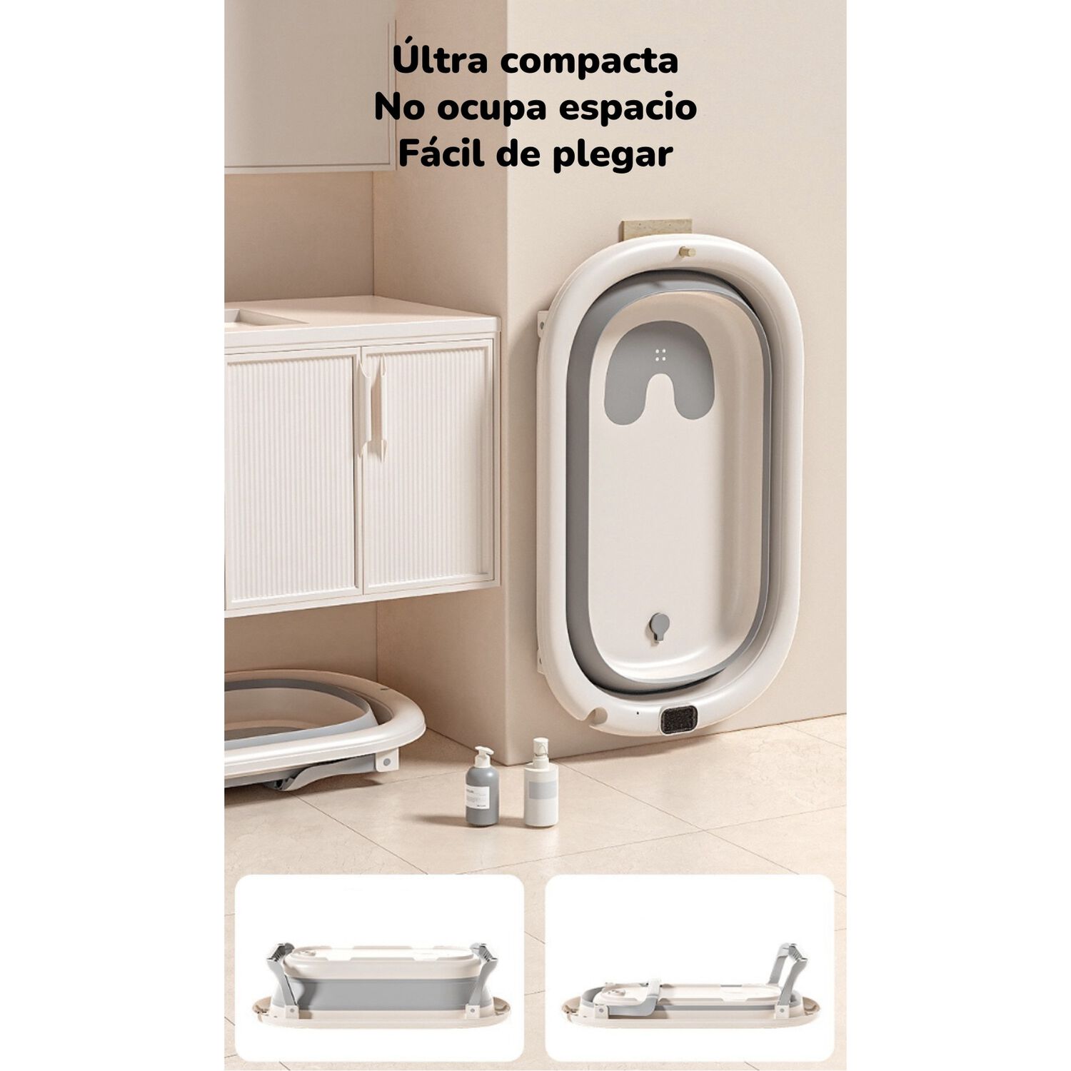 Ba&ntilde;era Con Respaldo De Ducha Comfort Caf&eacute; Lubabycas image number 3.0