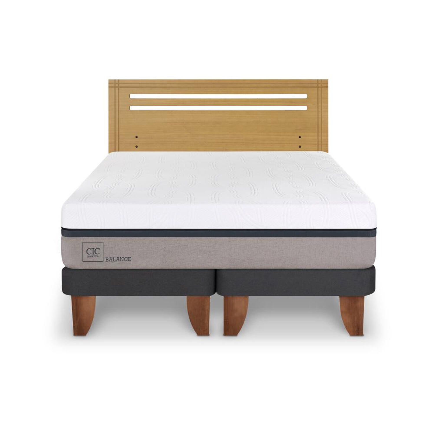 Cama Europea Cic Balance / 2 Plazas / Base Dividida + Respaldo image number 0.0