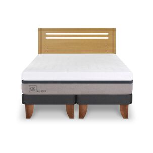 Cama Europea Cic Balance / 2 Plazas / Base Dividida + Respaldo