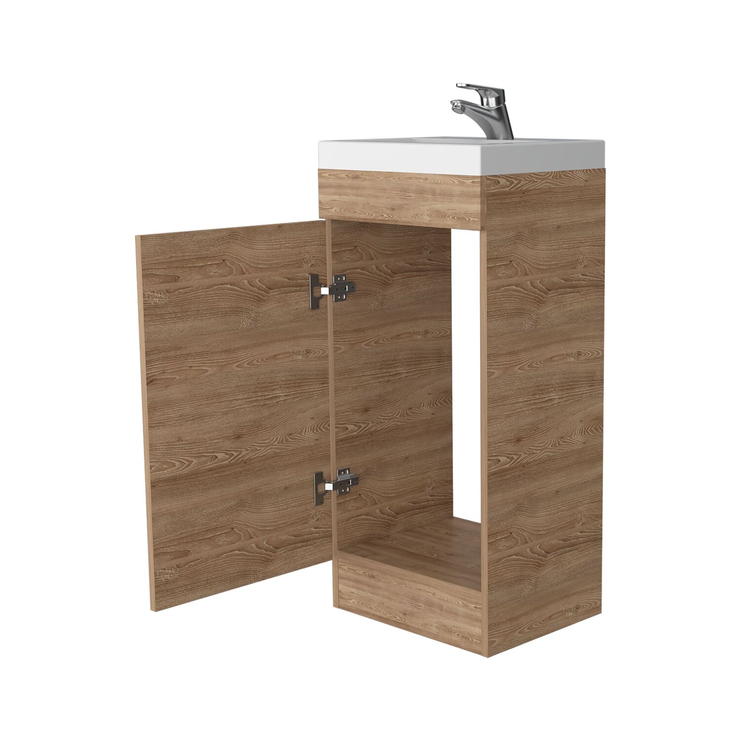 Mueble Vanitorio 1 Puerta Fm-005c Caf&eacute; Claro image number 3.0