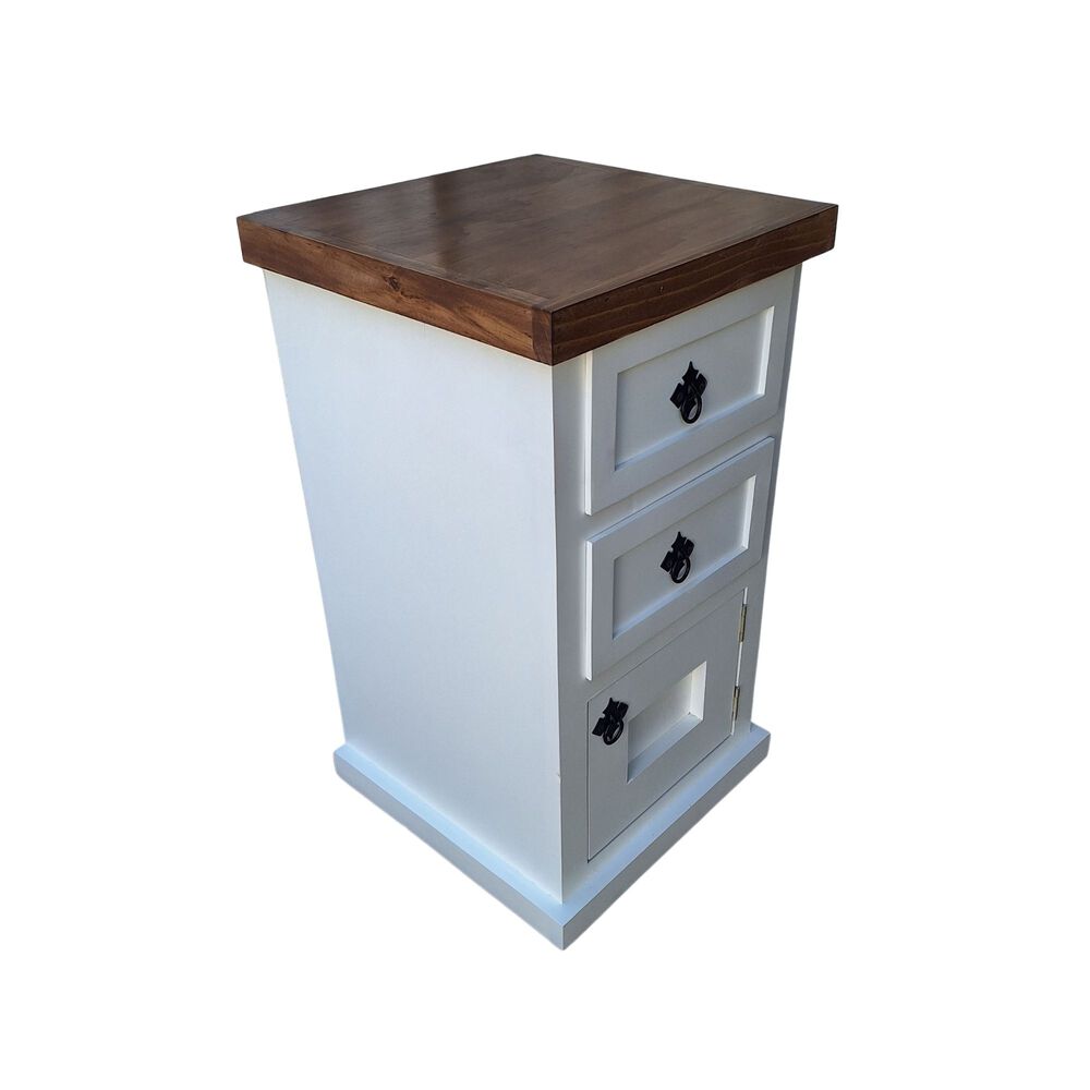 Velador Rustico Blanco Bicolor Consenza Pack image number 0.0