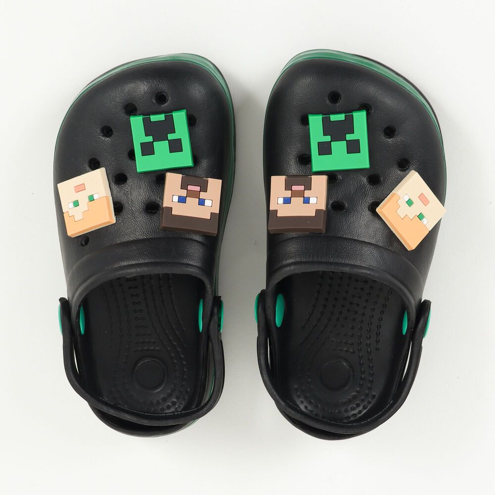 Zueco De Eva Ni&ntilde;o Negro Pins Personajes Minecraft image number 2.0