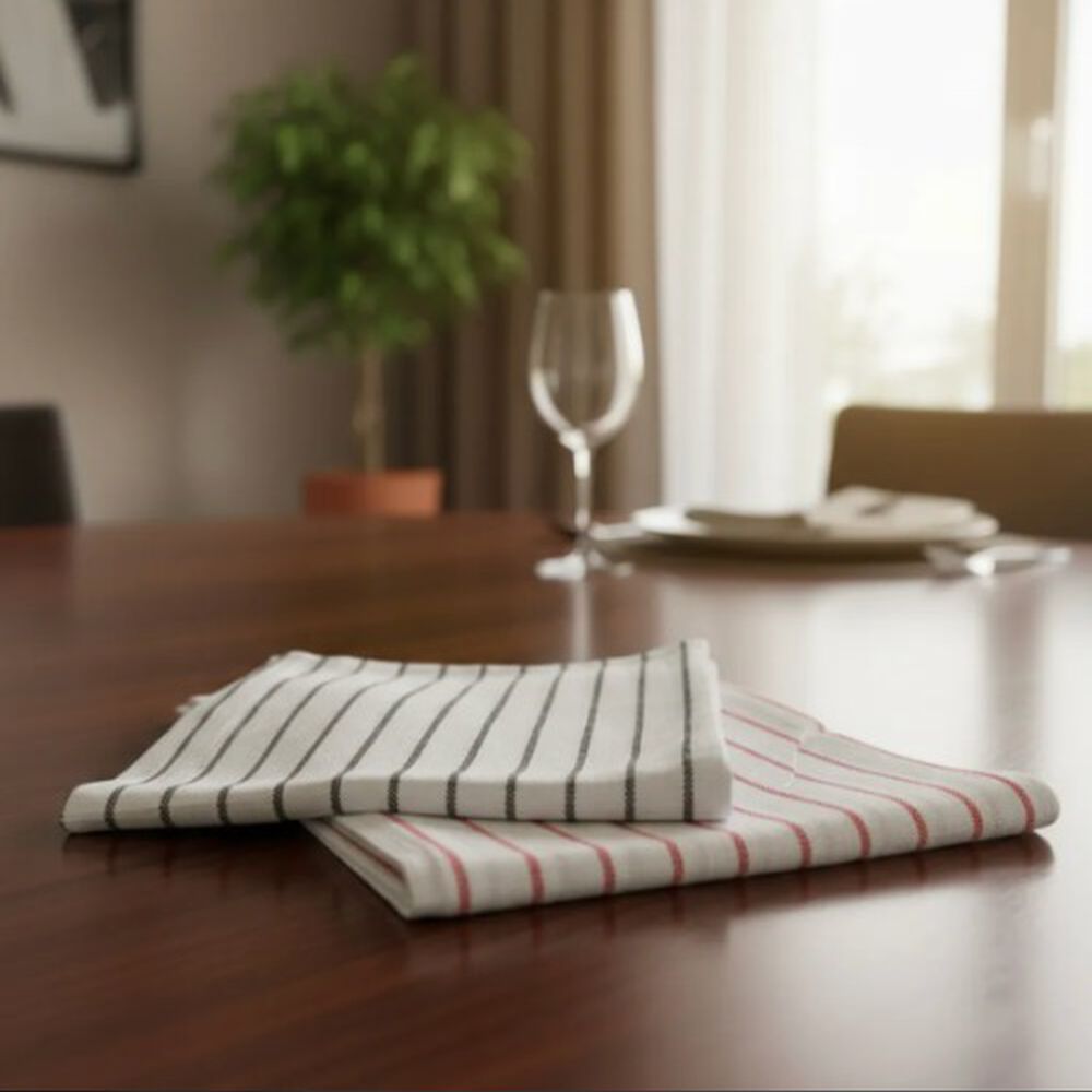 Set De 2 Pa&ntilde;os De Tela Rectangulares 50x70cm - Lineas image number 3.0