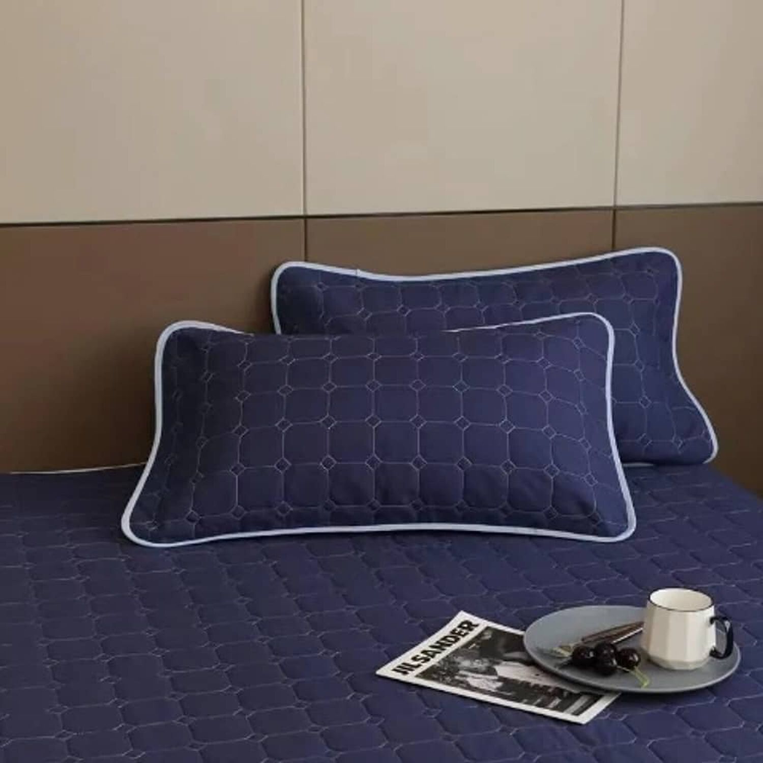 Cubrecama Quilt Cobertor King Azul Y Azul Claro image number 2.0