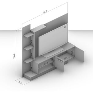 Rack Vekkahome Home Tv Reina / 2 Puertas