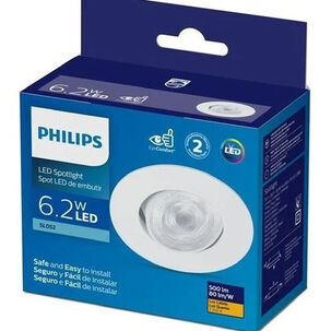 Foco Embutido Philips Blanco Basculante 6.2w Luz Calida