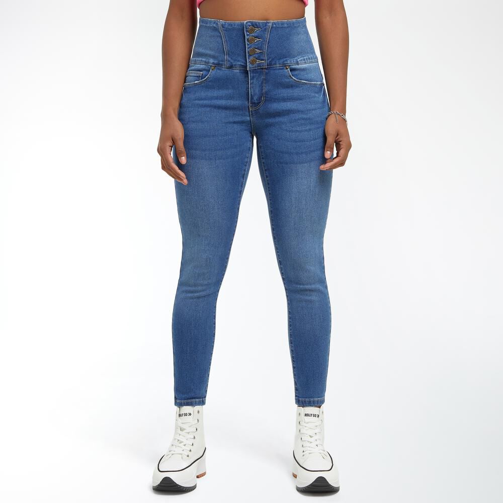 Jeans Tiro Alto Super Skinny Mujer Rolly Go image number 0.0