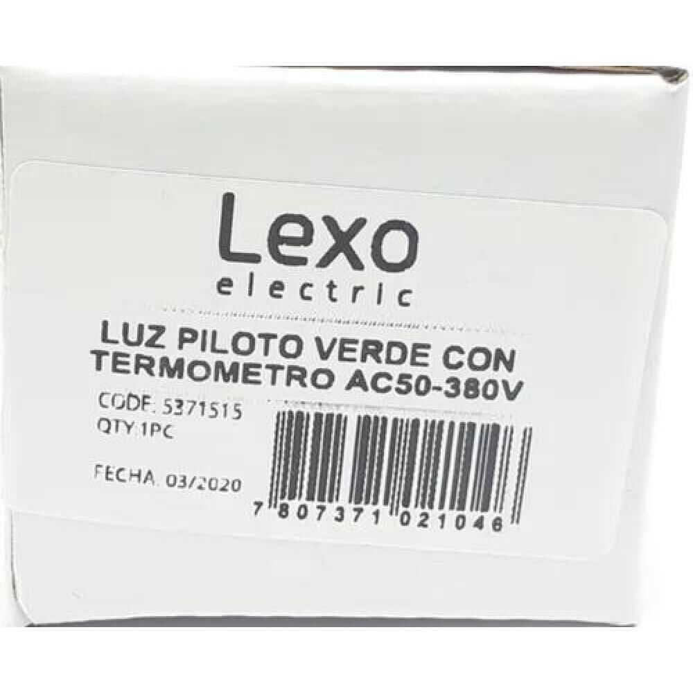 Luz Piloto Verde Led Con Termóm -25c A +100c, 60-380v Lexo image number 4.0