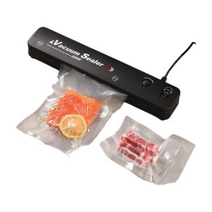 Maquina Selladora Al Vac&iacute;o Alimentos Sellador Negro Bolsas