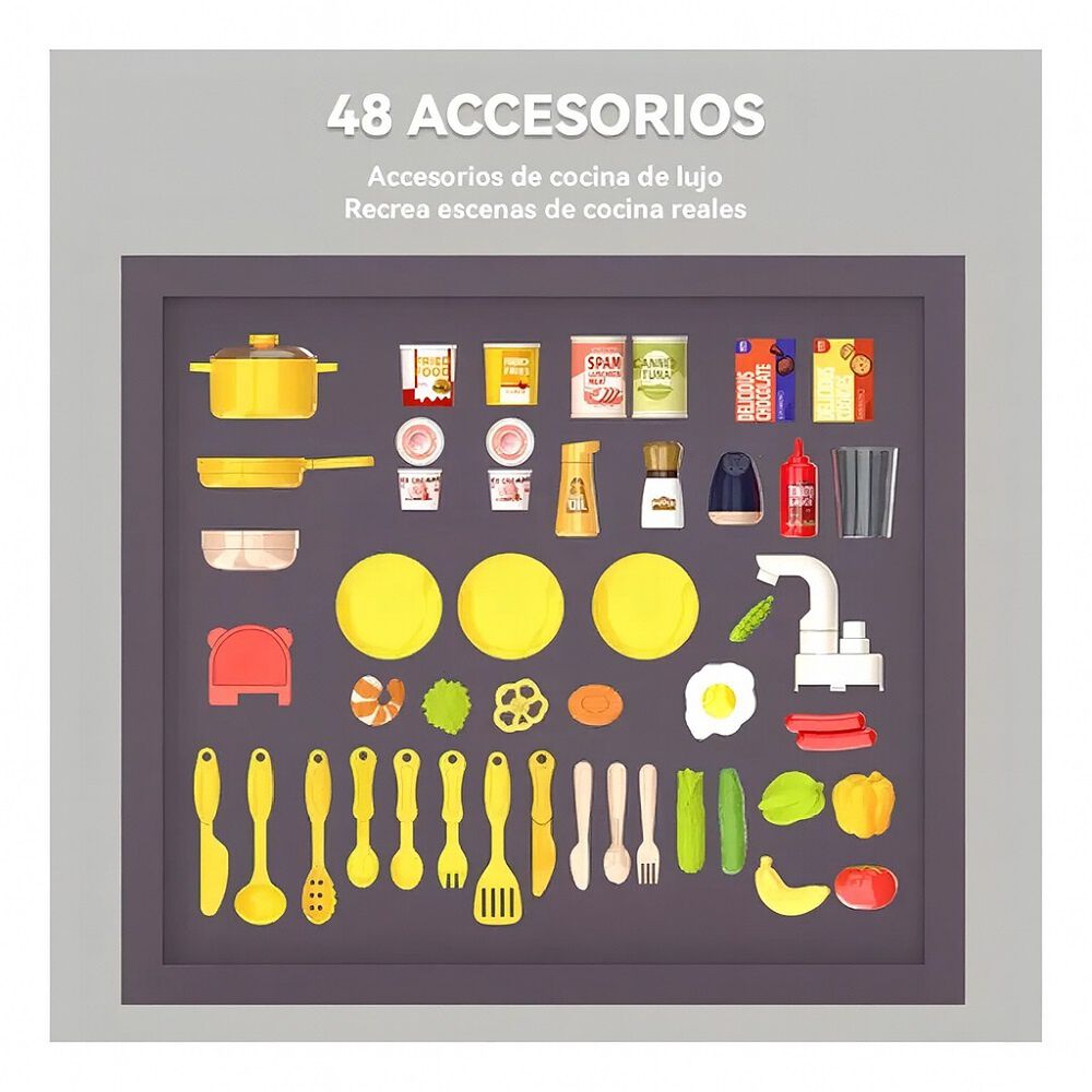 Cocina Infantil Grande 50pcs Con Spray Y Sonidos image number 6.0
