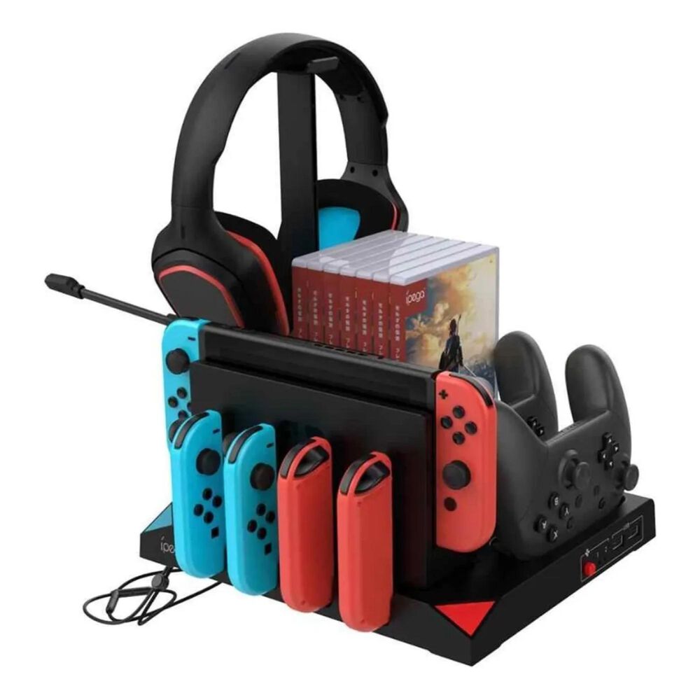 Base Cargador Soporte Vertical Para Nintendo Switch 9 En 1 image number 0.0