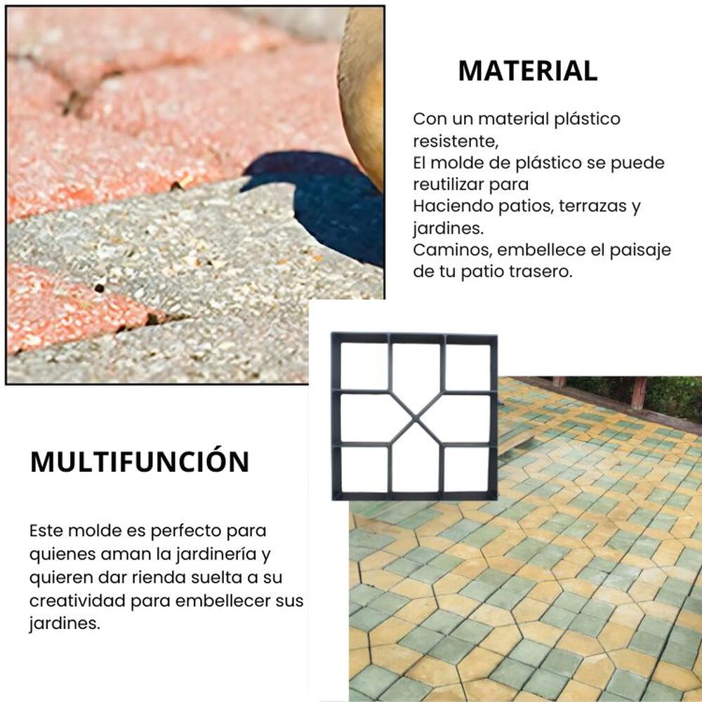 Molde Para Cemento Construcci&oacute;n Baldosas Decoraci&oacute;n 40*40cm - Cruz image number 4.0