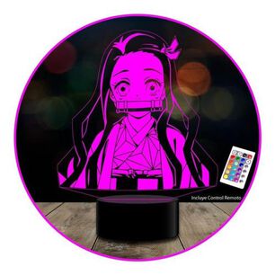 Lampara Ilusi&oacute;n 3d Nezuko Demon Slayer Control Remoto