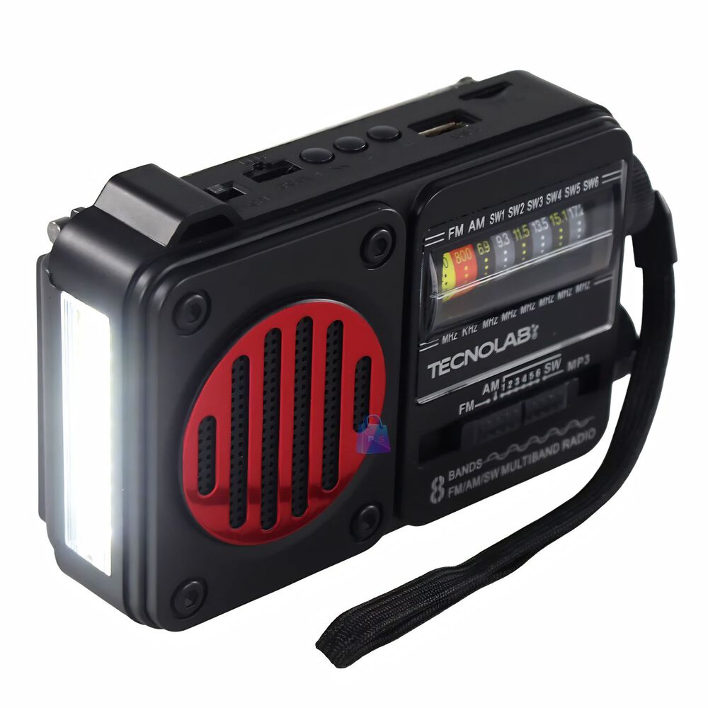 Radio Solar Bluetooth Am Fm Usb Linterna Led Colores - Ps image number 2.0