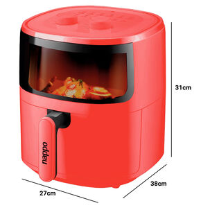 Freidora De Aire Nappo 1500w 5,7l Con Luz Y Visor Roja