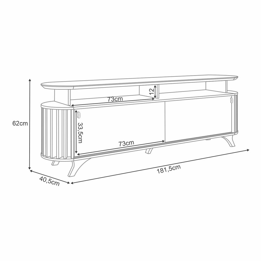 Rack Tv Vilnius 70" 182x62x41 Cm image number 7.0