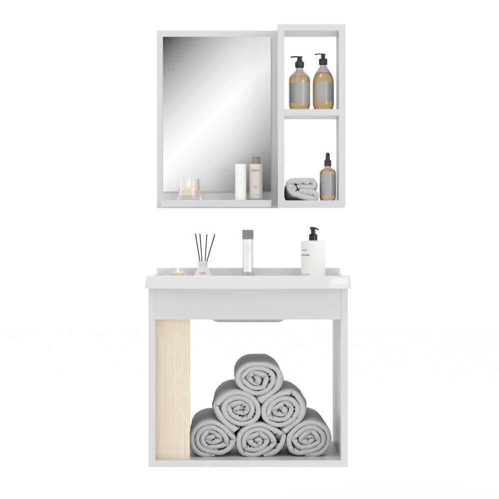 Mueble Baño Vanitorio+espejo Paris Nogal Home Mobili image number 2.0