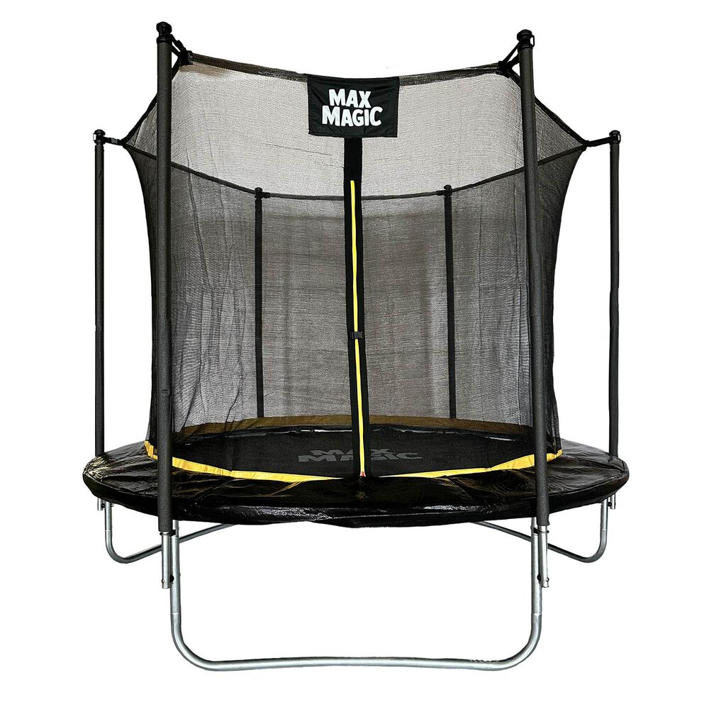 Cama El&aacute;stica Max Magic 244cm Negra Con Red De Seguridad image number 0.0