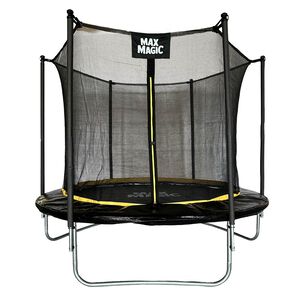 Cama El&aacute;stica Max Magic 244cm Negra Con Red De Seguridad