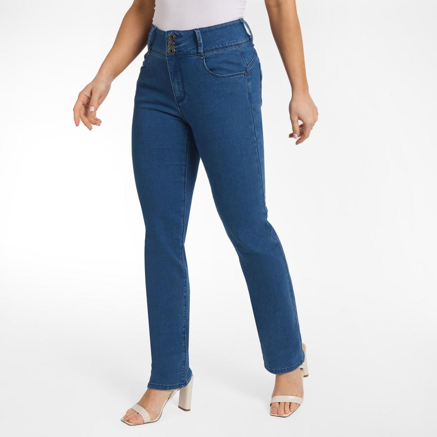 Jeans Tiro Alto Push Up Mujer Geeps image number 2.0