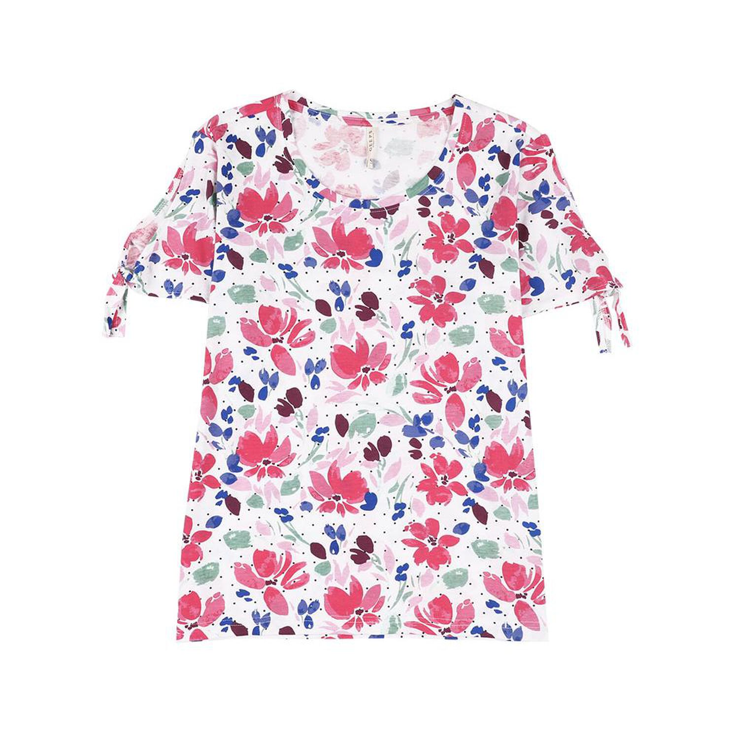 Polera Print Manga Corta Cuello Redondo Mujer Geeps image number 0.0