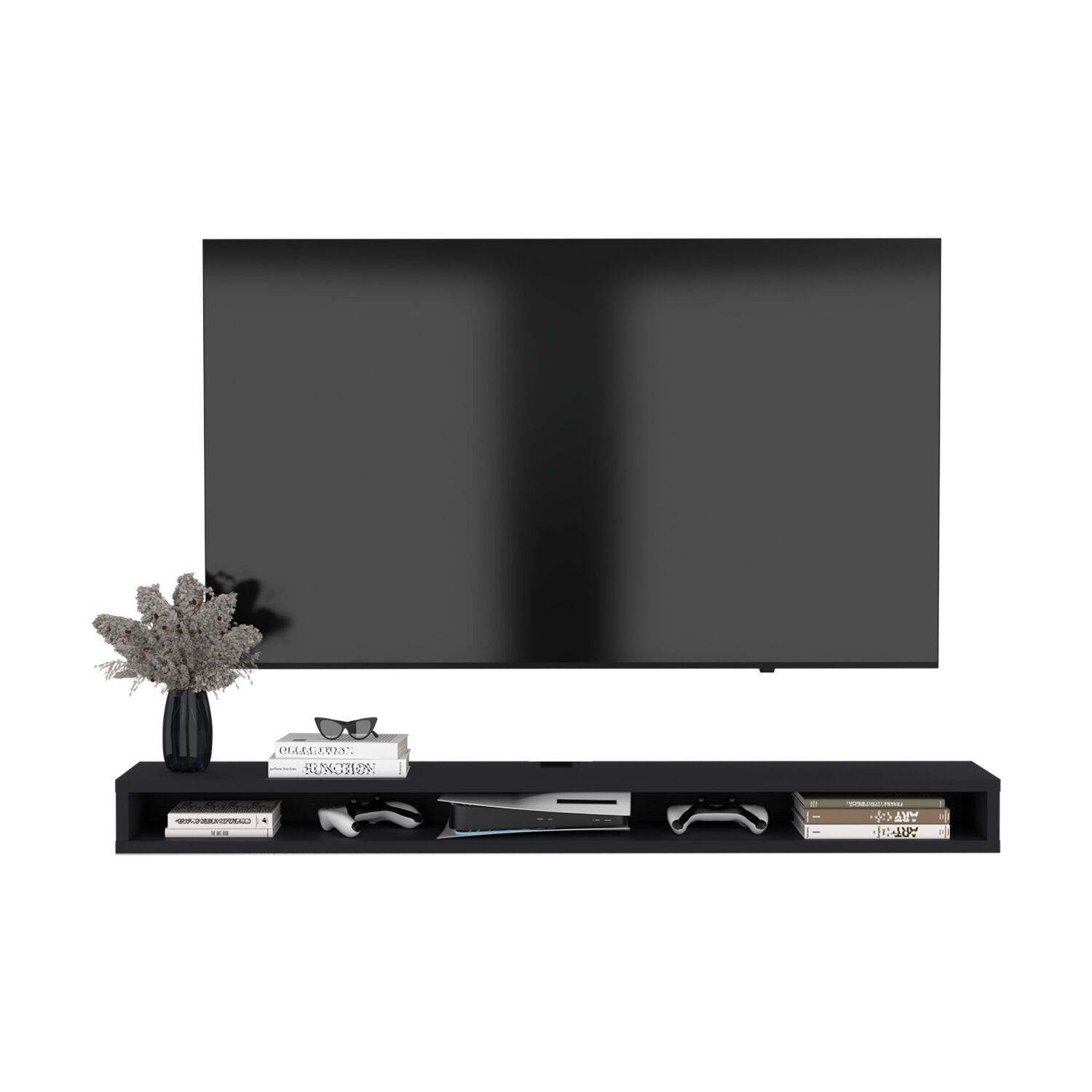 Repisa De Tv 75" Flotante 80x15x29,6 Cm image number 2.0