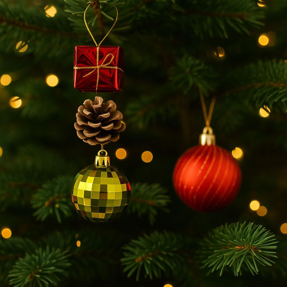 Set 48 Adornos Navideños Decoración Rojo Esfera 5cm Hogar image number 1.0