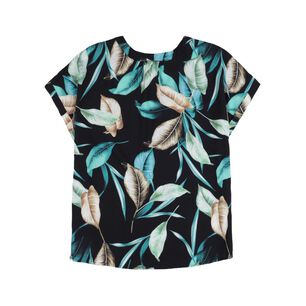 Blusa Full Print Manga Corta Cuello V Mujer Geeps