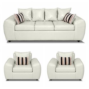 Juego De Living Elegant Detail Houston Pu / 5 Cuerpos