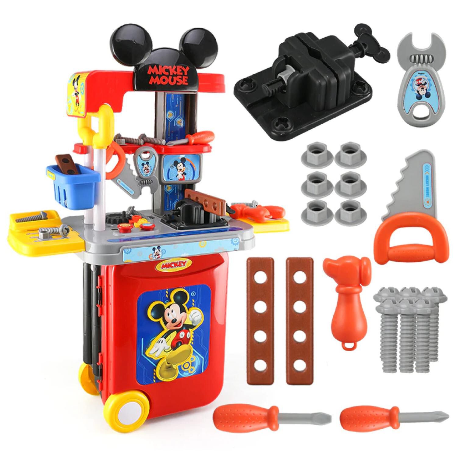 Juguete Set Maleta Herramientas 23 Piezas 3 En 1 Roja Mickey Mouse image number 1.0
