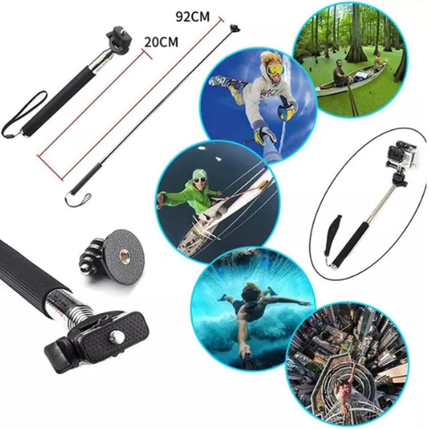 Kit 51 En 1 Accesorios Gopro Y C&aacute;maras Deportivas Con Maleta image number 3.0