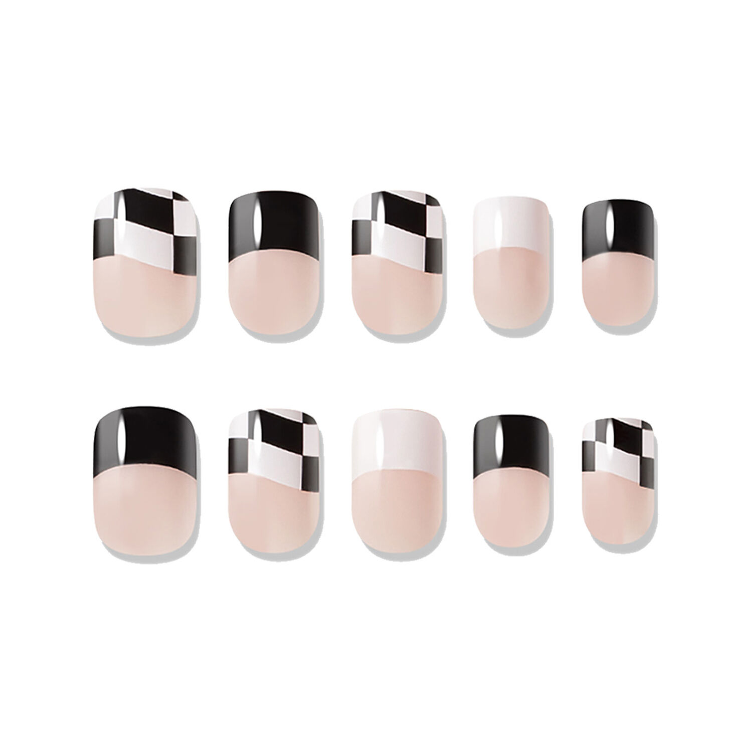Muzmak - U&ntilde;as Press On Checkerboard Wave Regular Square 36 U. image number 1.0