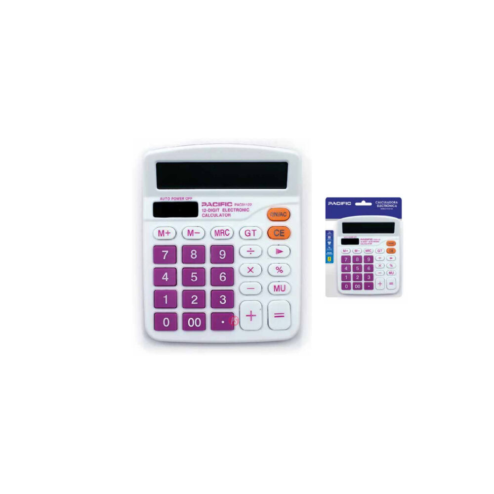 Calculadora Electrónica 12 Dígitos Morado - Ps image number 1.0