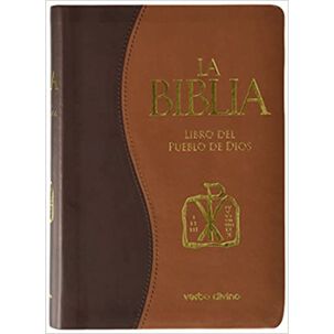 Biblia Libro del Pueblo de Dios Símil Piel Bitono con Uñeros