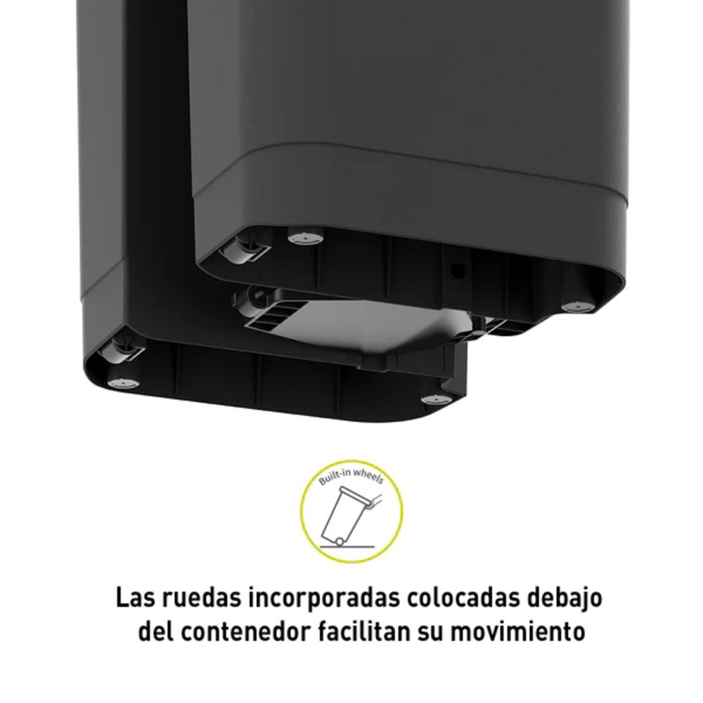 Basurero Pl&aacute;stico Eko Negro Con Pedal 45l image number 7.0
