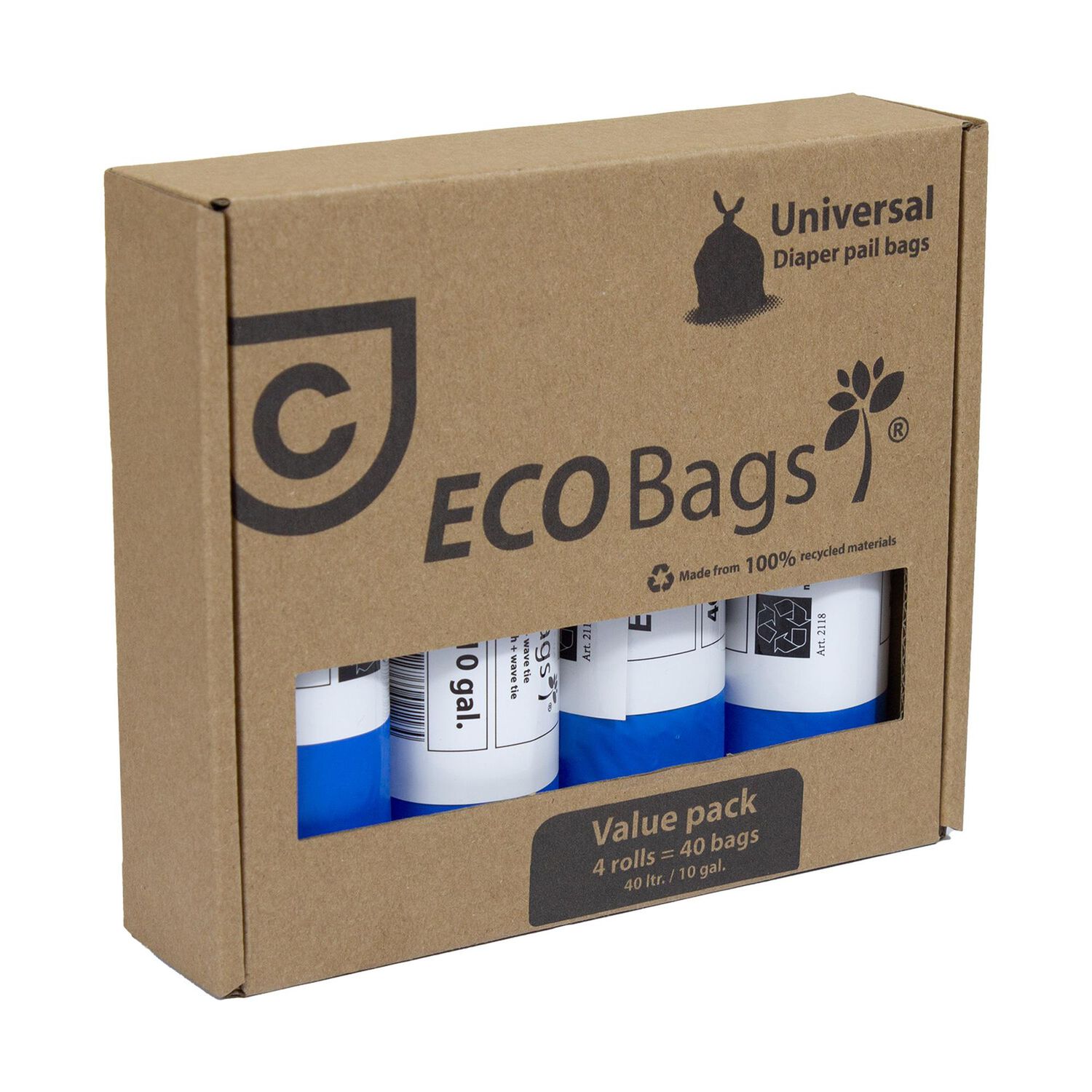 Bolsas Basura Ecobags 4x40 Bebesit image number 1.0