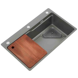 Lavaplatos Deluxe Sobre Cubierta Domsa Mds7545a-grey 75x46x20cm (incluye Accesorios)