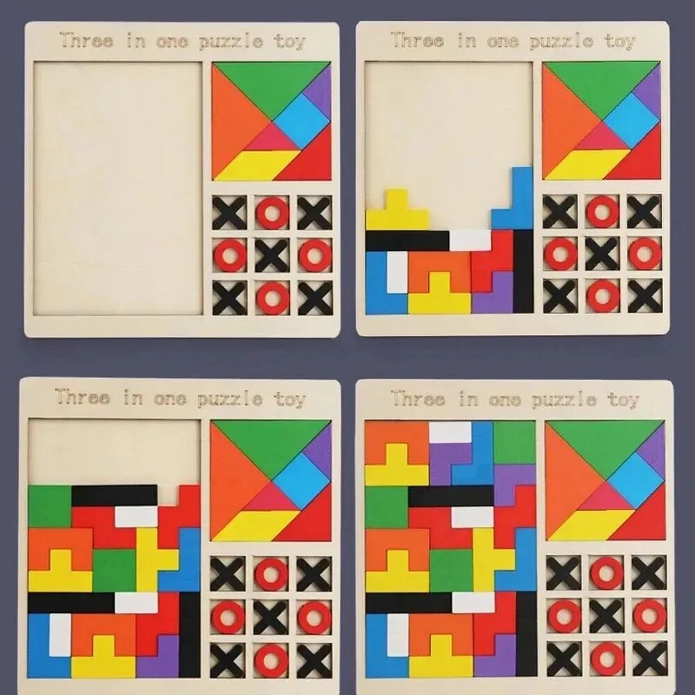 Tangrama Tetris Gato Colorido Rompecabezas Puzzle 3d Unico image number 2.0