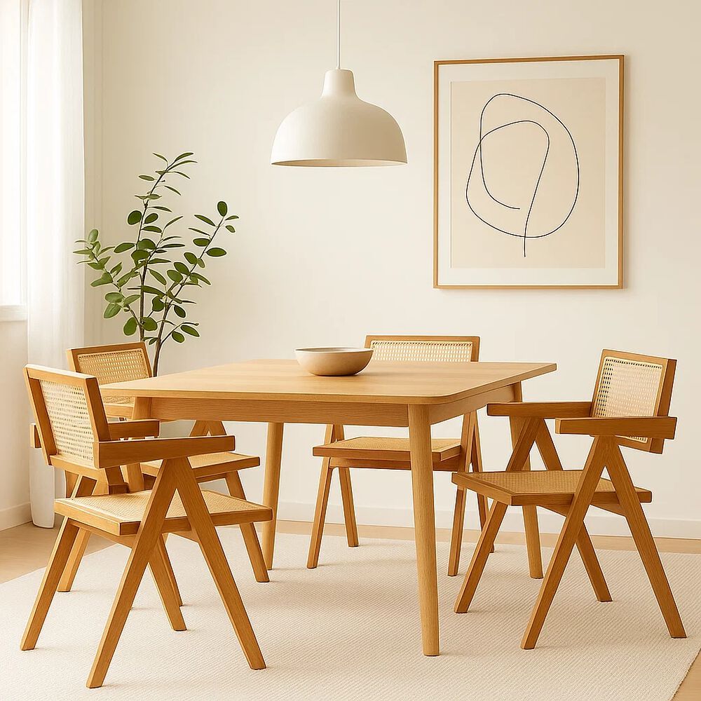 Pack De 4 Sillas Chandigarh De Madera - Natural image number 1.0