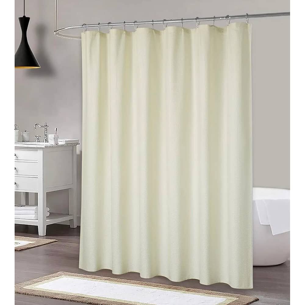 Cortina Ba&ntilde;o Ducha Con Iman Y Forro Color Marfil image number 1.0